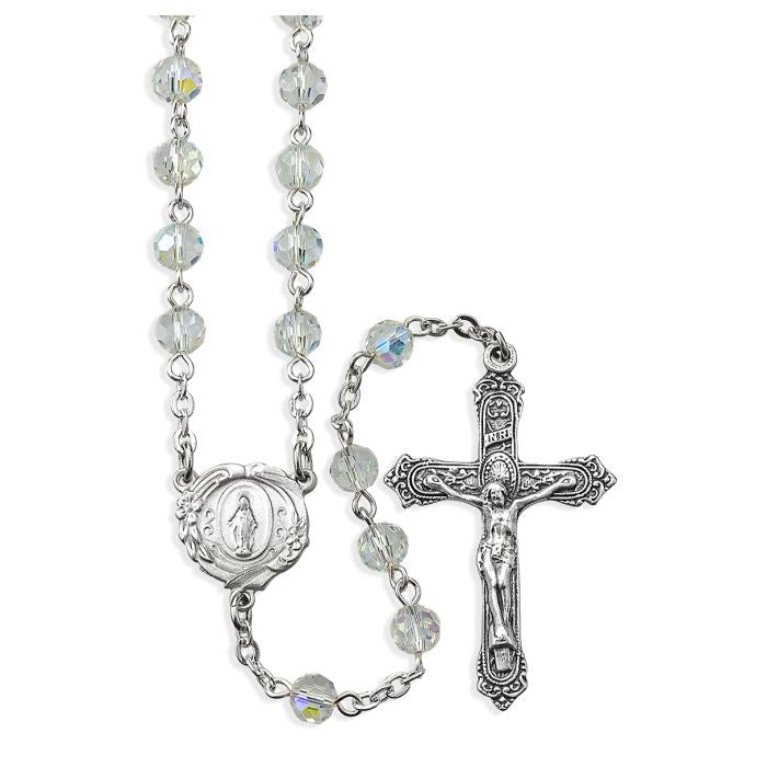 Crystal Aurora Borealis Bead Rosary