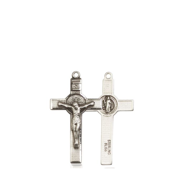 Sterling Silver St. Benedict Crucifix Medal