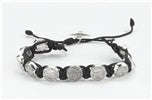 St. Benedict Rosary Bracelet With Black Cord