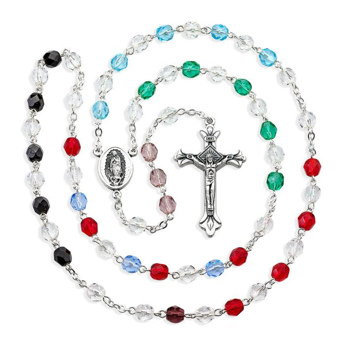 Pro Life Rosary with Multi-Colored Beads