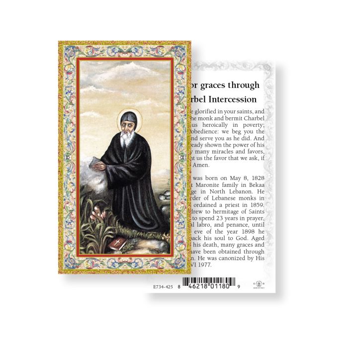 St. Charbel Holy Card