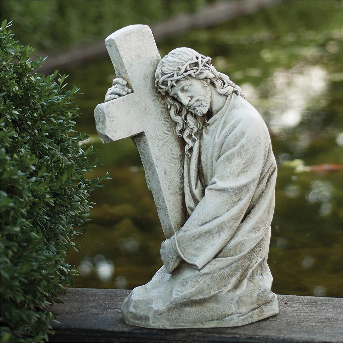 17.75" Sorrowful Jesus Garden Statue