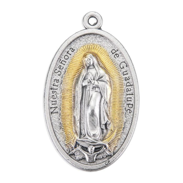 Our Lady of Guadalupe two-tone Medal with Gold Highlights