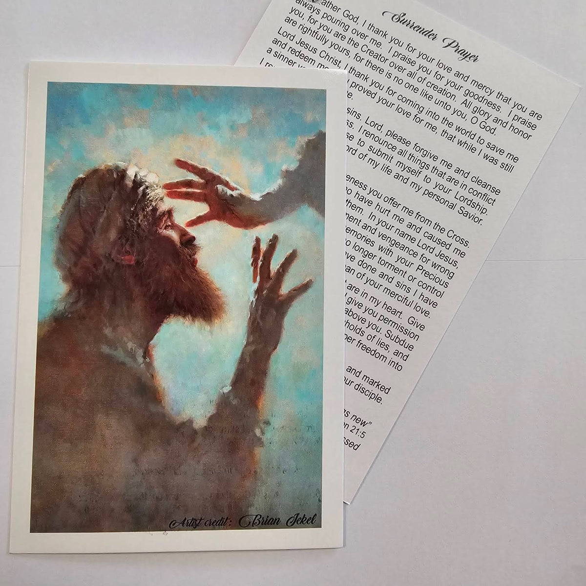 Surrender Prayer - Holy Card