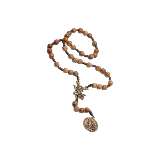 St. Michael Chaplet with Wood Beads