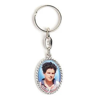 St. Carlo Acutis - Oval Keychain