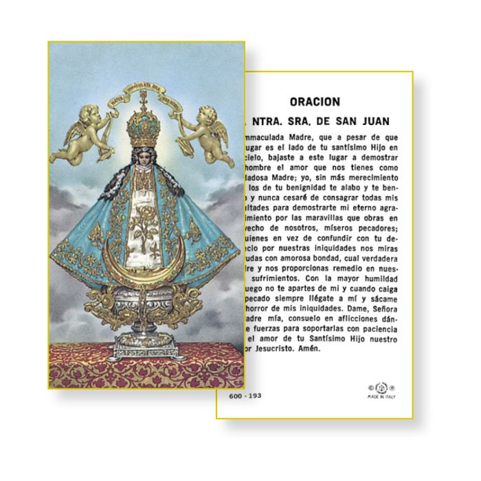 Virgin de San Juan Holy Card