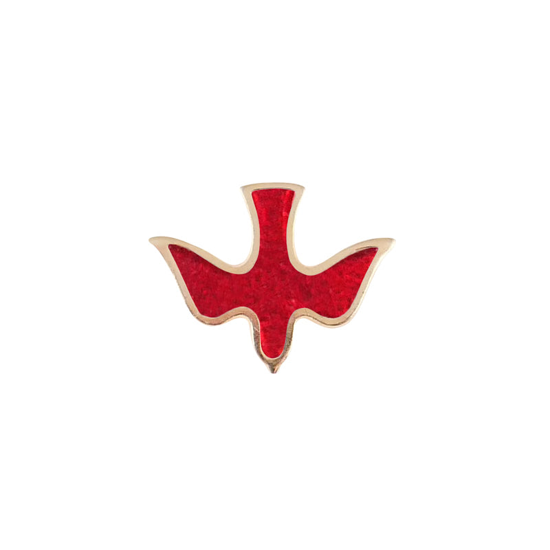 Red Holy Spirit Dove Lapel Pin