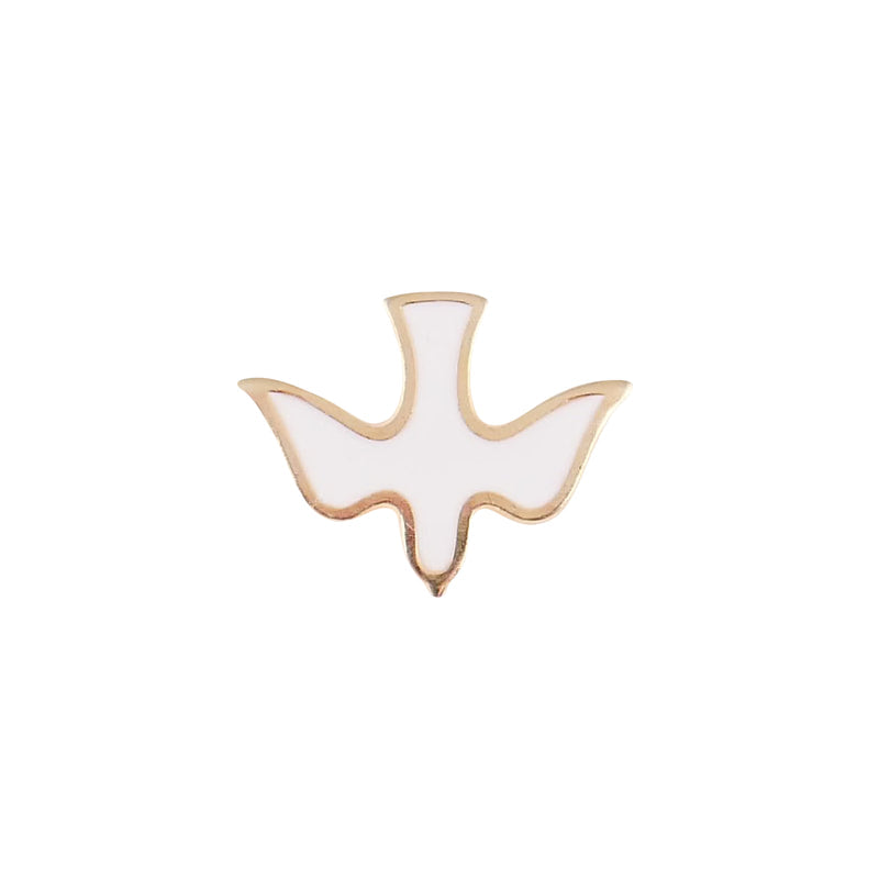 White Holy Spirit Dove Lapel Pin