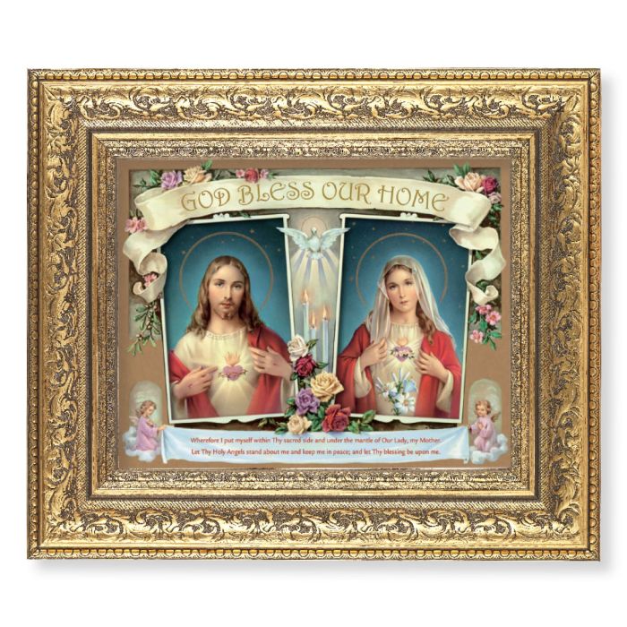 The Sacred Hearts House Blessing Frame - Available in English or Spanish