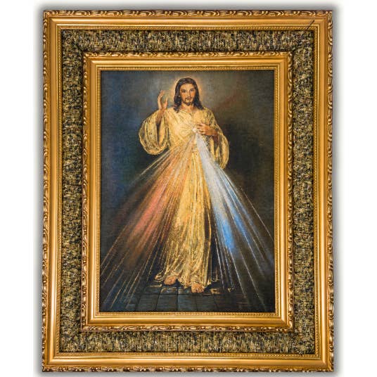 Divine Mercy Framed Image - 21"