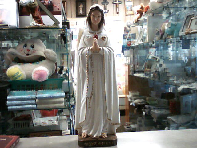 11 1/2 inch Rosa Mystica ( Mystical Rose ) statue in painted alabaster