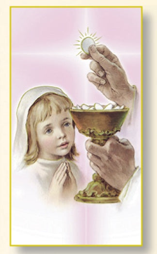Communion Girl - Holy Card – St. Anthony's Catholic Gift Shop