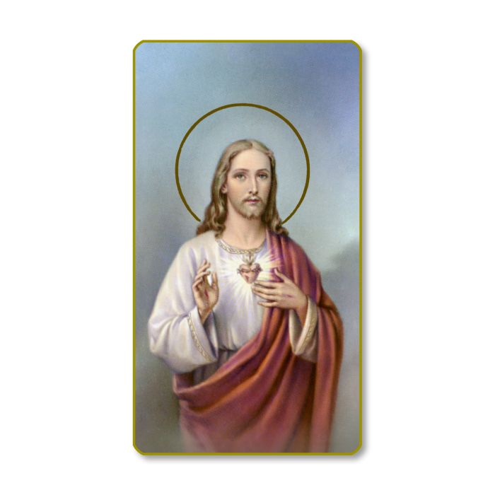 Pope Leo XIV's Prayer to the Sacred Heart of Jesus Holy Card