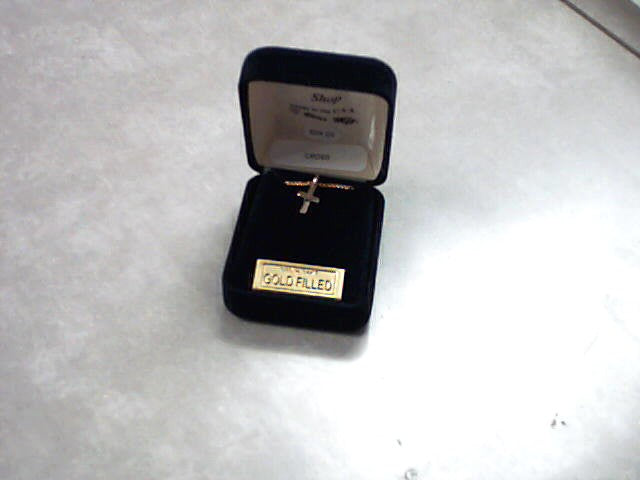 Cross Necklace Gold Filled with 18 inch chain