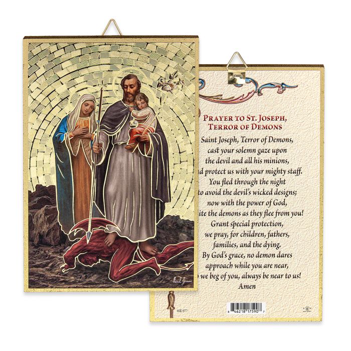 St. Joseph Terror of Demons Mosaic Plaque