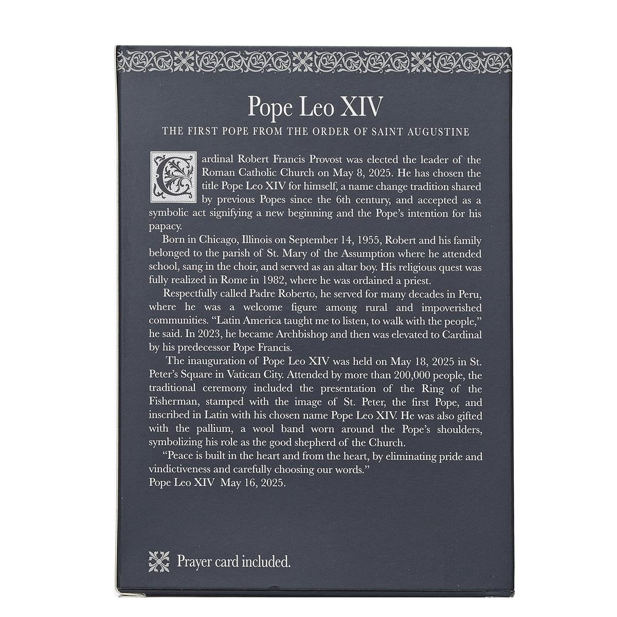 4" Pope Leo XIV Statue with Holy Card