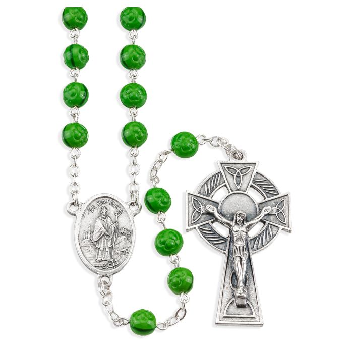 St. Patrick Rosary with Shamrock Beads