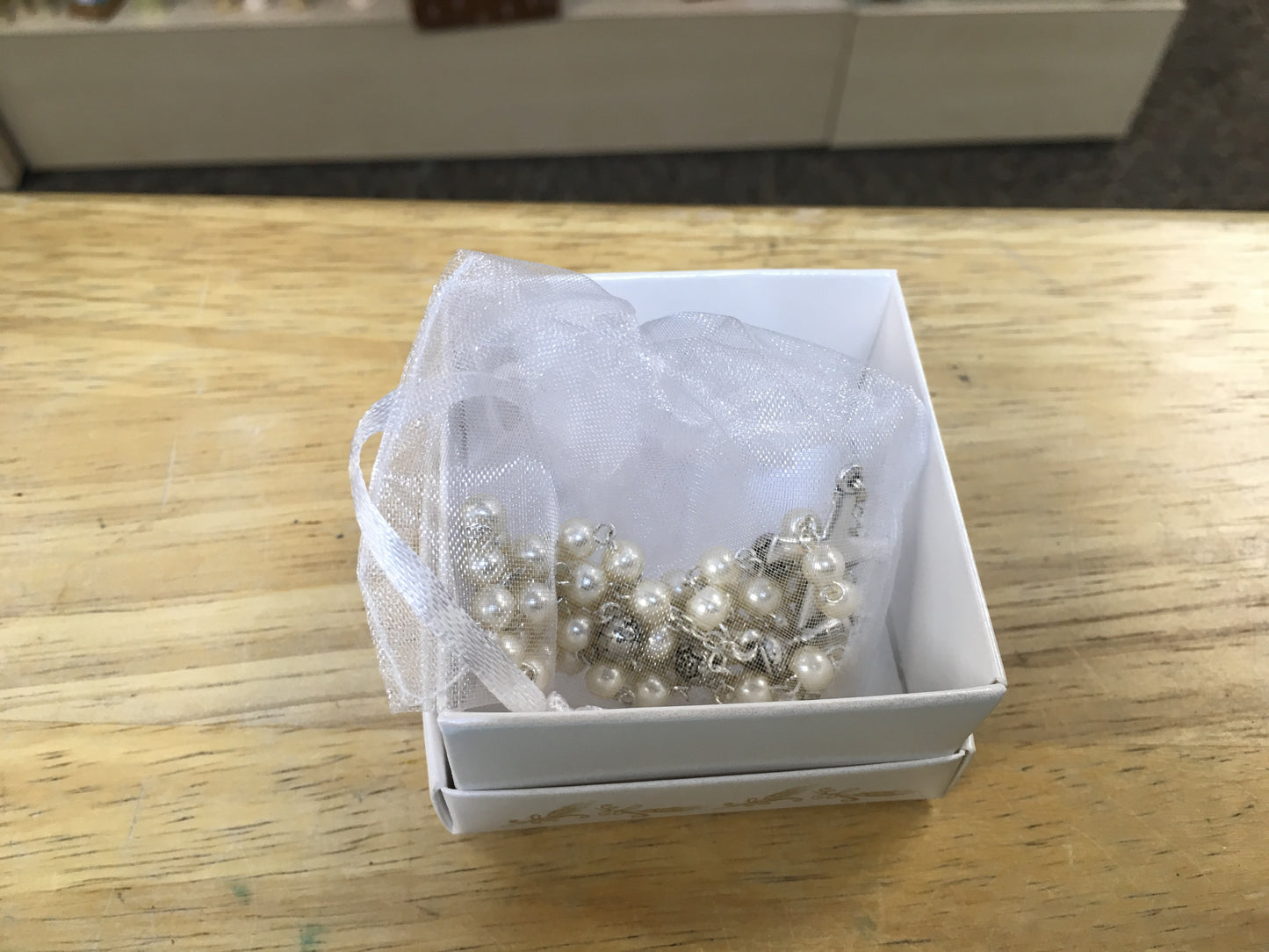 First Communion Pearl Rosary