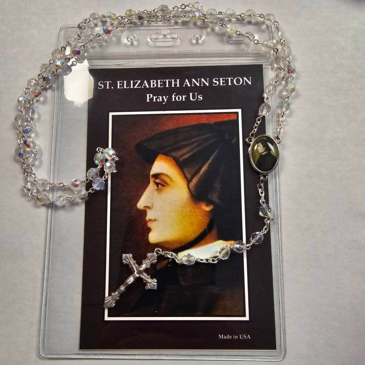 St. Elizabeth Ann Seton Rosary with Prayer Card