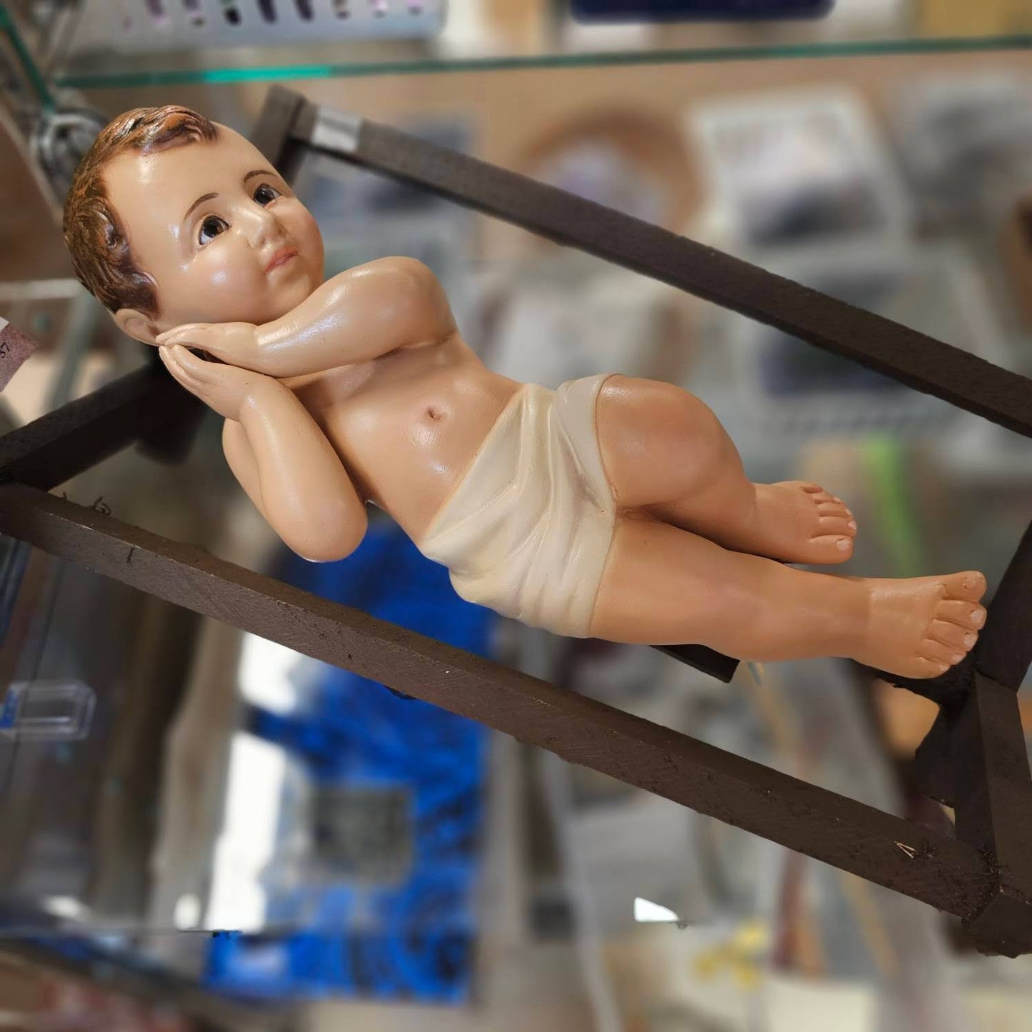 Child Jesus with Wood Crib