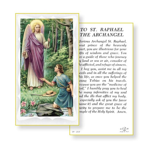 Oracion A San Rafael Holy Card
