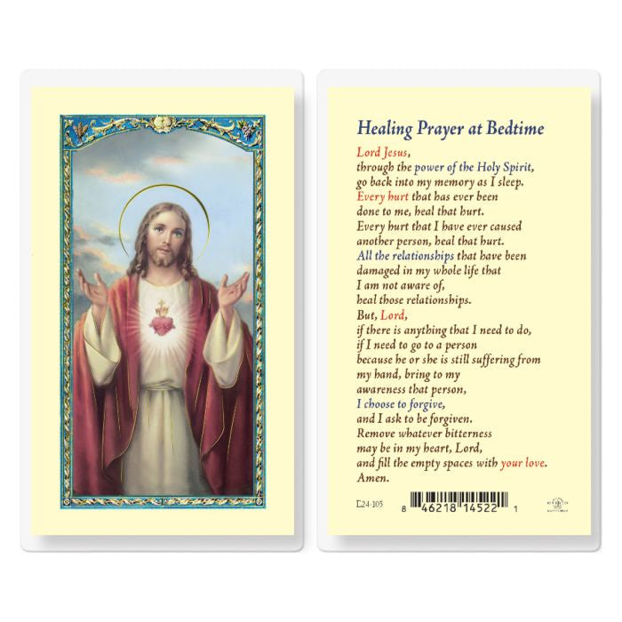 Healing Prayer at Bedtime - Holy Card