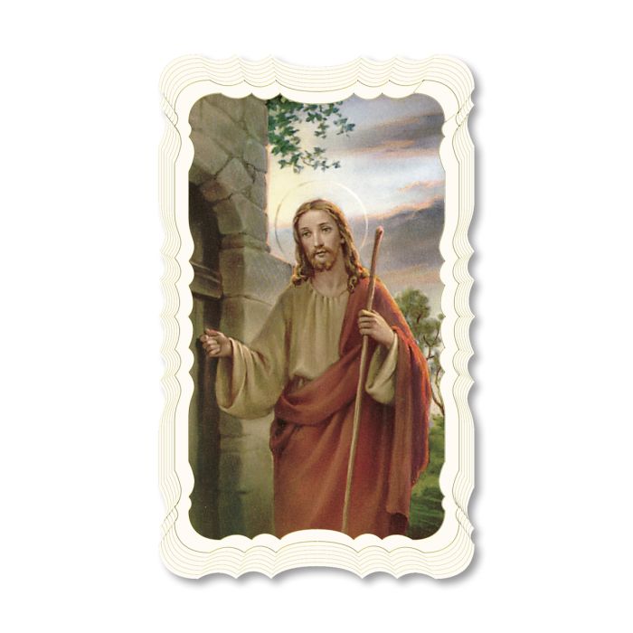 The Good Shepherd Holy Card - Scalloped Edge, Blank Back