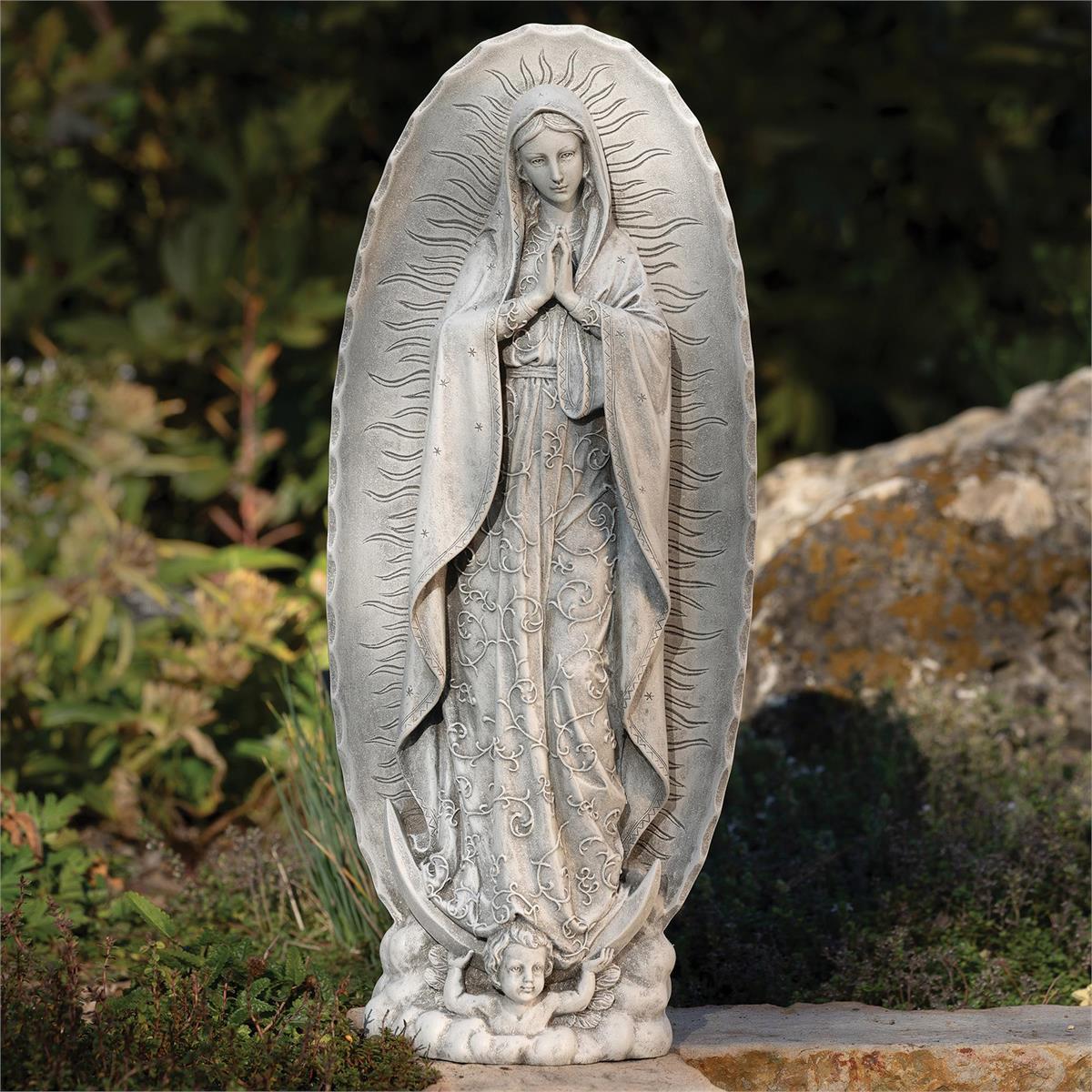 18.75"H OUR LADY OF GUADALUPE GARDEN STATUE