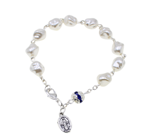Imitation Pearl Rosary Bracelet