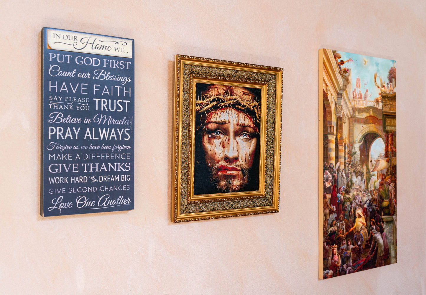 His Precious Blood Double Padded Framed Image - 21"