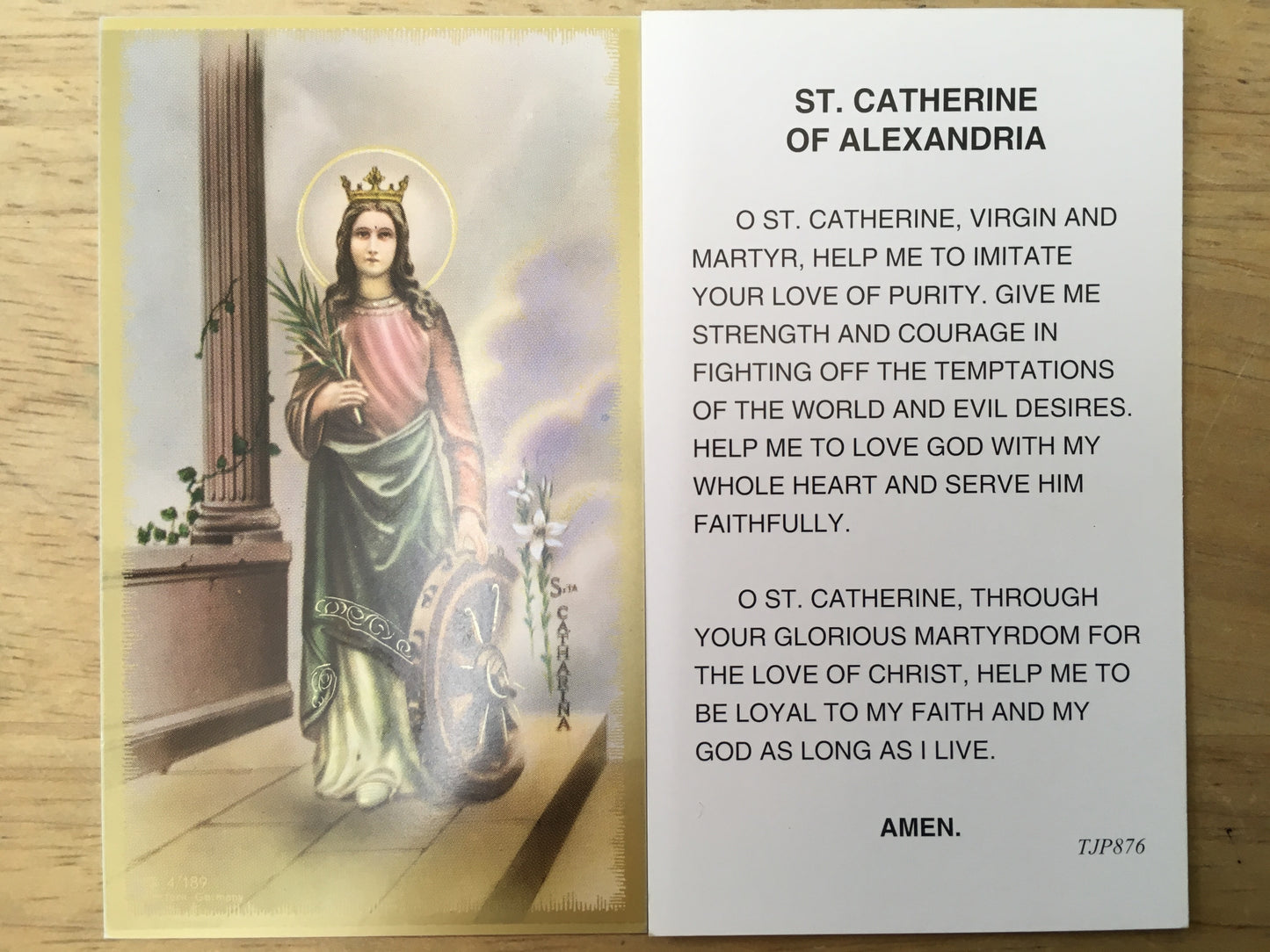 St. Catherine of Alexandria Holy Card (Limited)