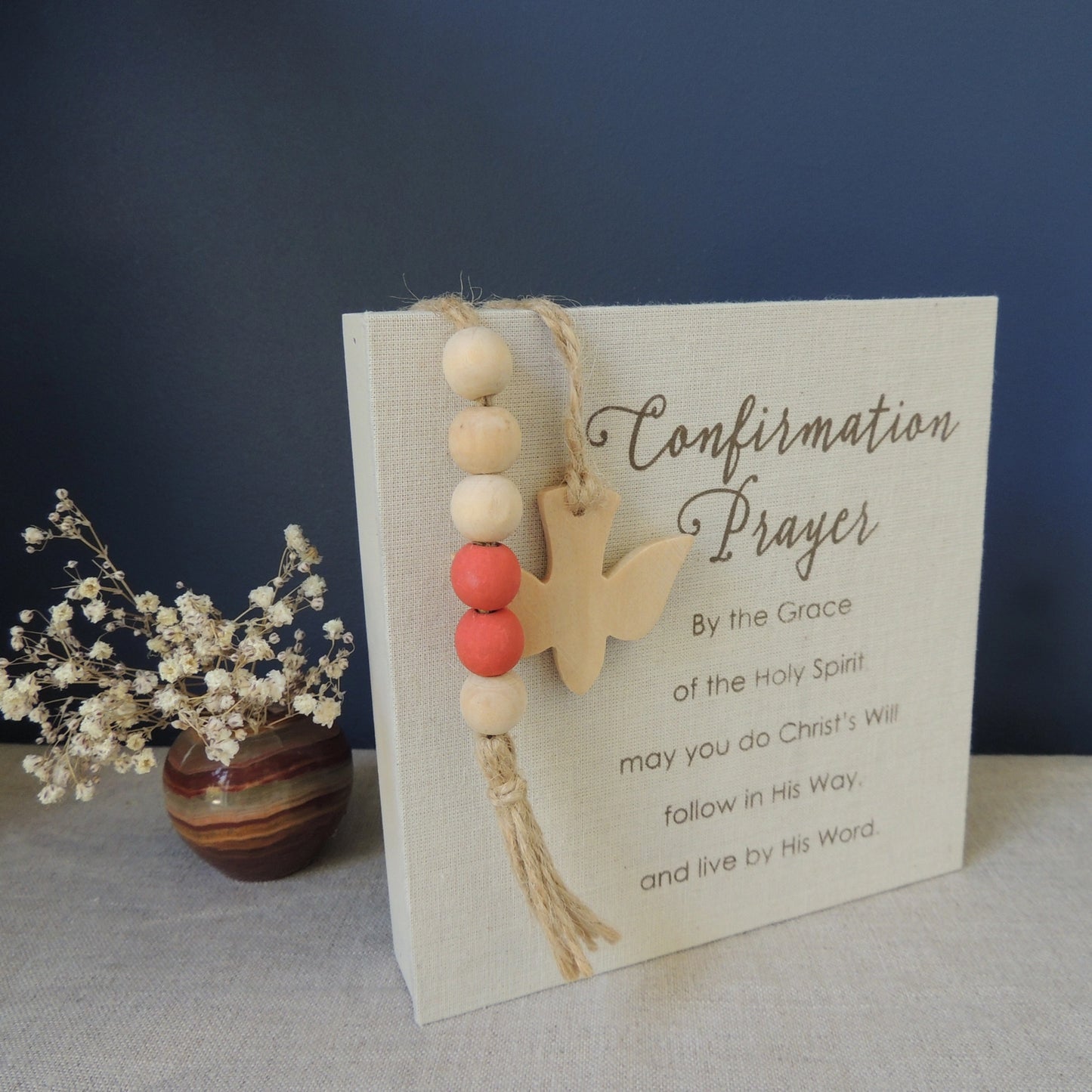 Confirmation Prayer Fabric Plaque - 6"