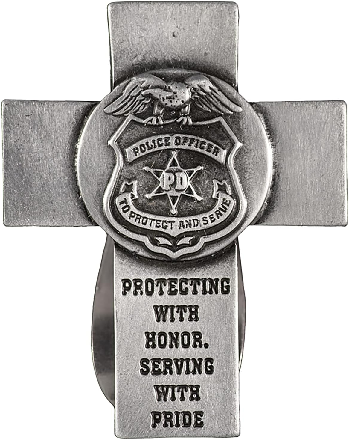 Police Officer's Cross Visor Clip and Prayer Card