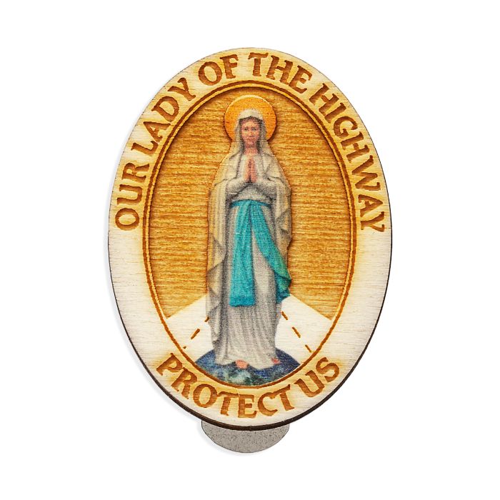 Our Lady of the Highway Visor Clip