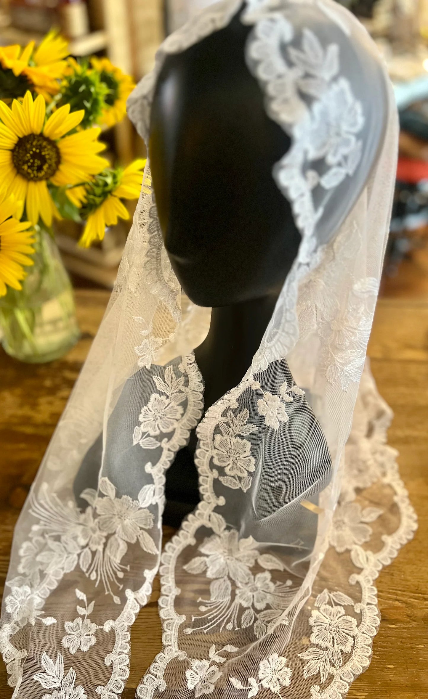 White, "Lily" Chapel Veil