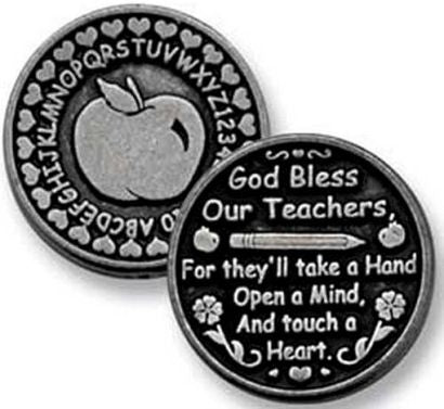 God Bless Our Teachers Pocket Coin / Token