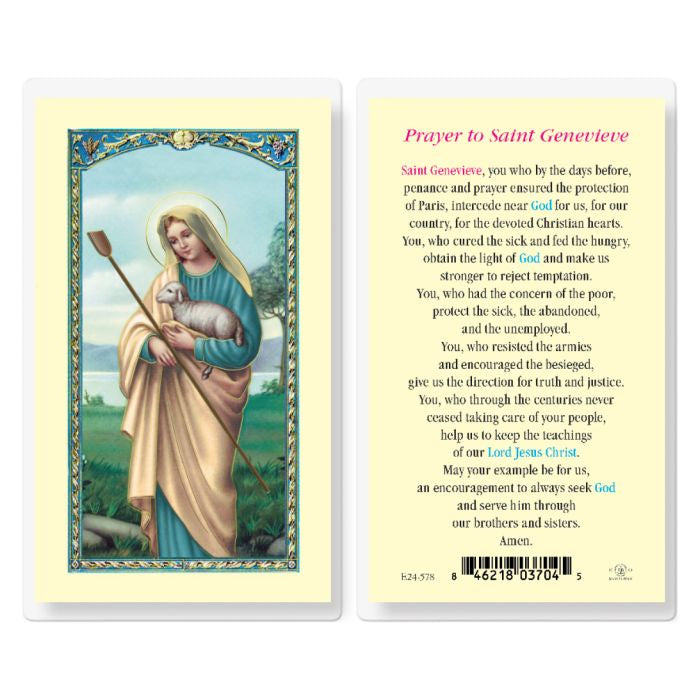 Prayer to St. Genevieve Holy Card
