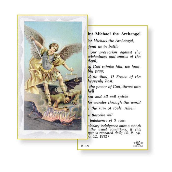 St. Michael the Archangel Prayer Holy Card