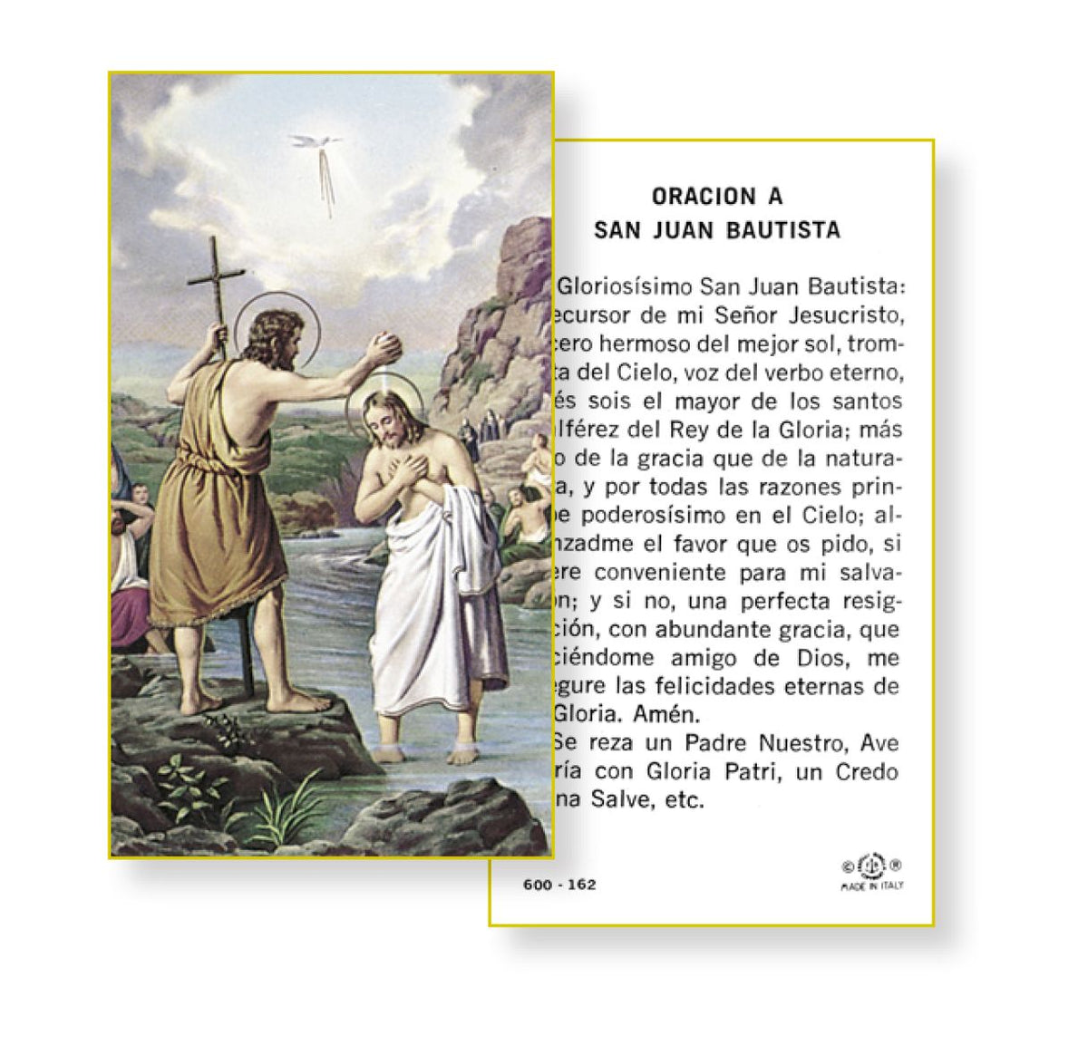 San Juan Bautista Holy Card