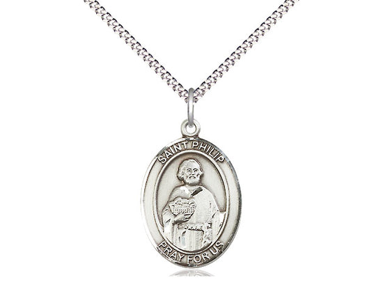 St. Philip the Apostle Sterling Silver Medal with Stainless Steel Chain