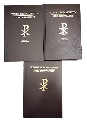 Latin English Bible - 3 Volume Set