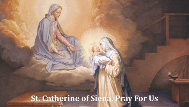 St. Catherine of Siena Holy Card - Patron Saint of Miscarriages