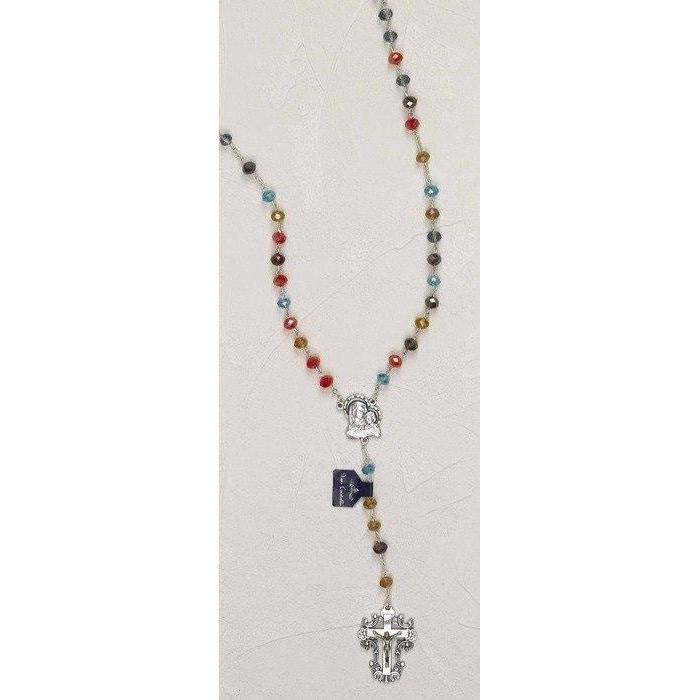 6 mm Multi Color Crystal Rosary