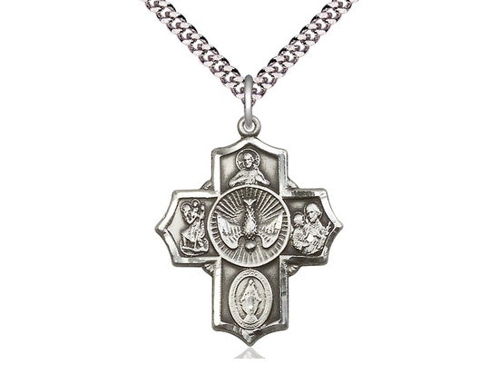 5 Way Cross, Sterling Silver - 5690