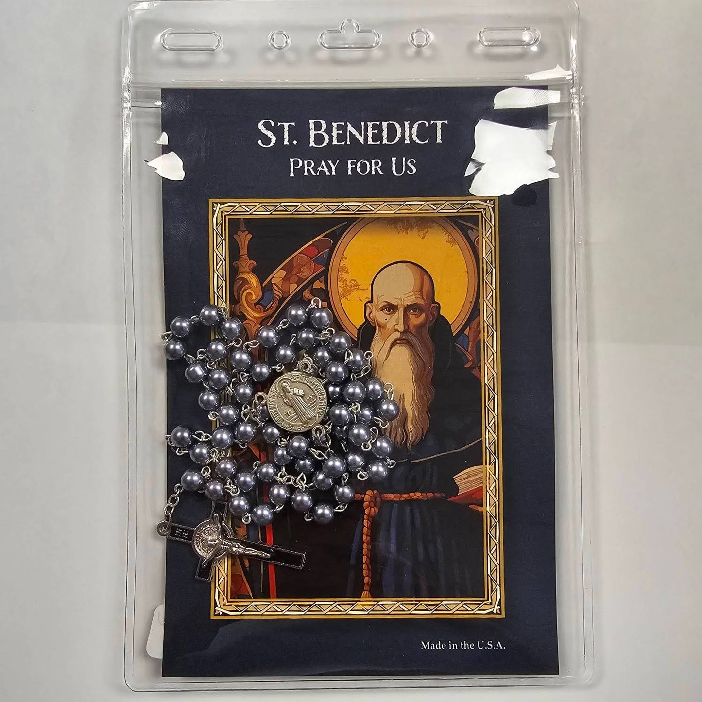 St. Benedict Rosary with Prayer Card