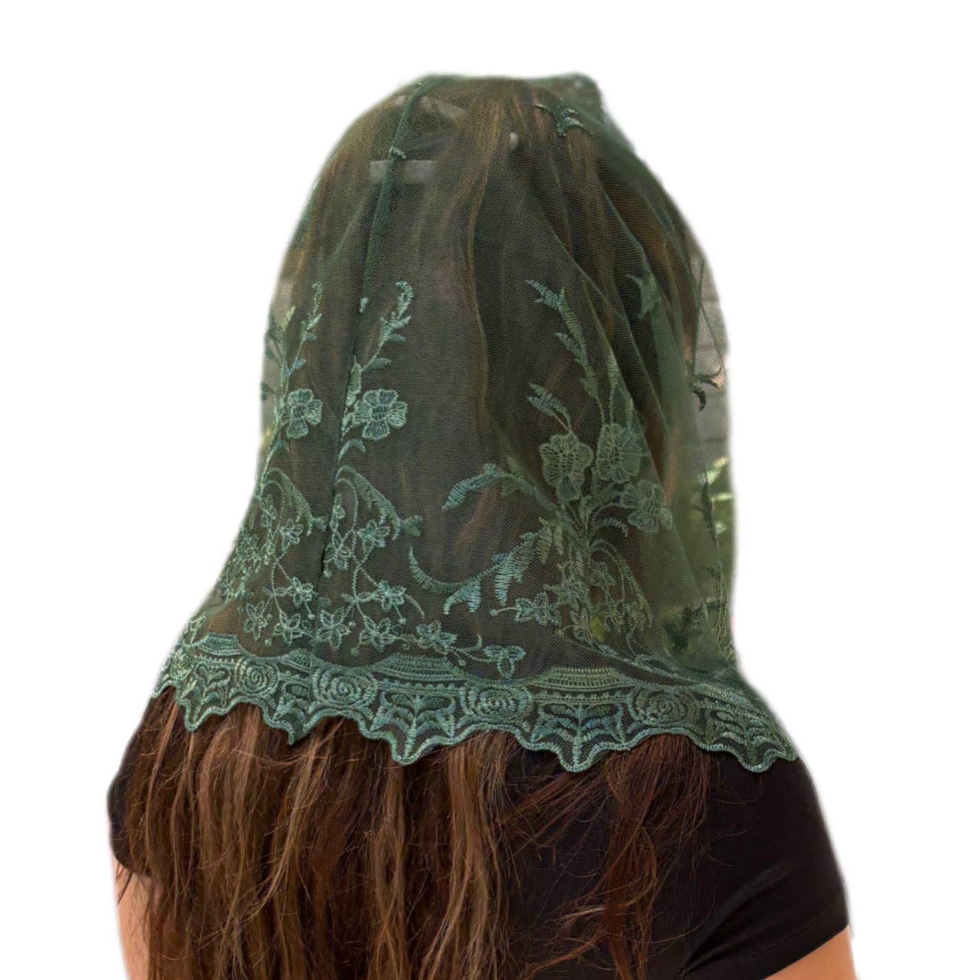 Green Veil Mantilla - St. Veronica Infinity Veil
