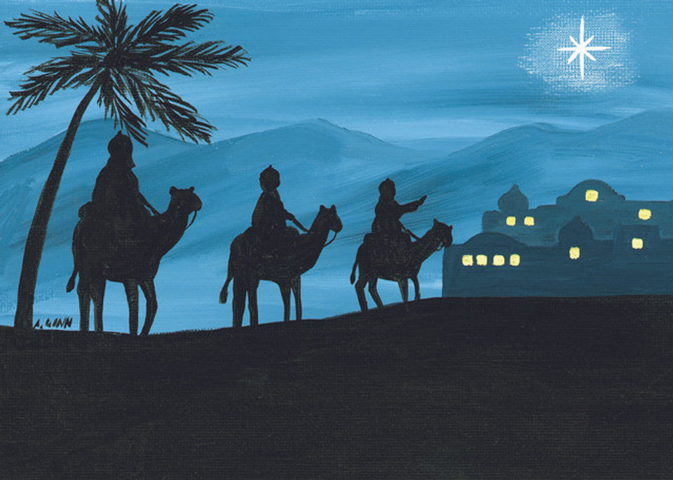 The Wisemen Following The Star Greeting Cards - 15 Box Set