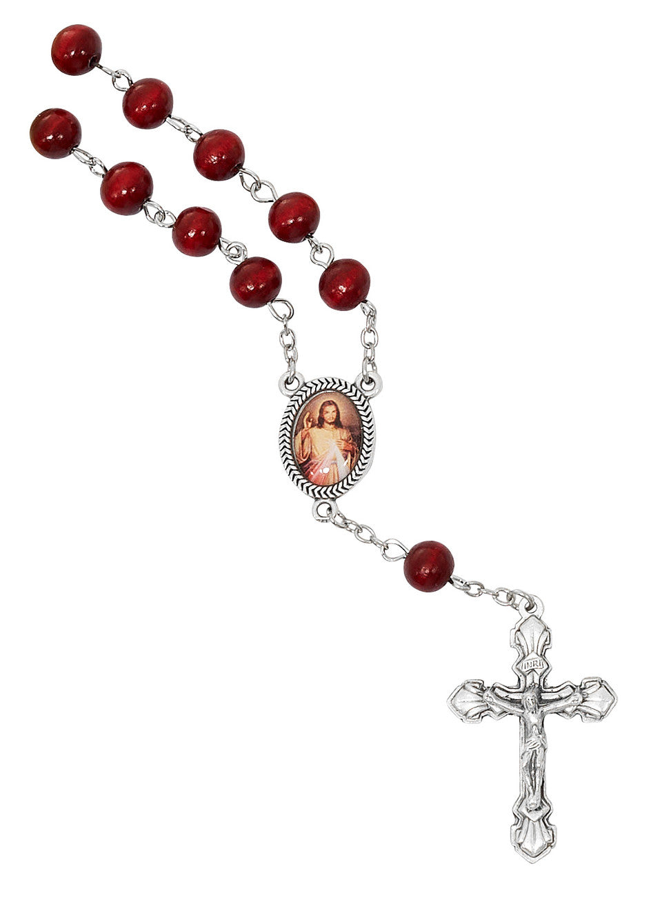 Divine Mercy, Red Bead Auto Rosary