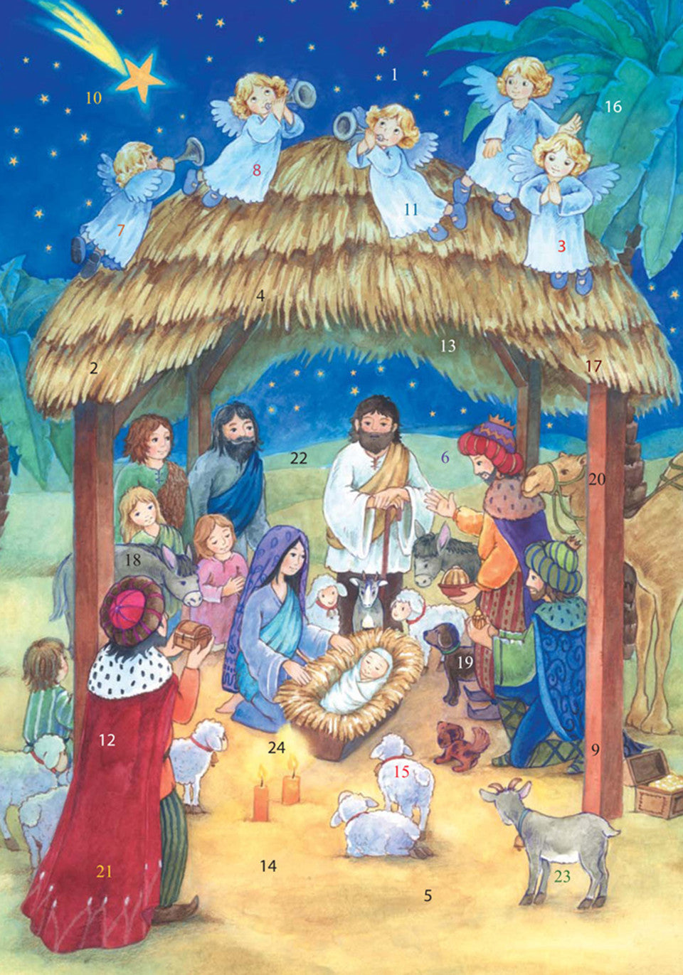 Mini Advent Calendar Greeting Cards - Assorted Styles